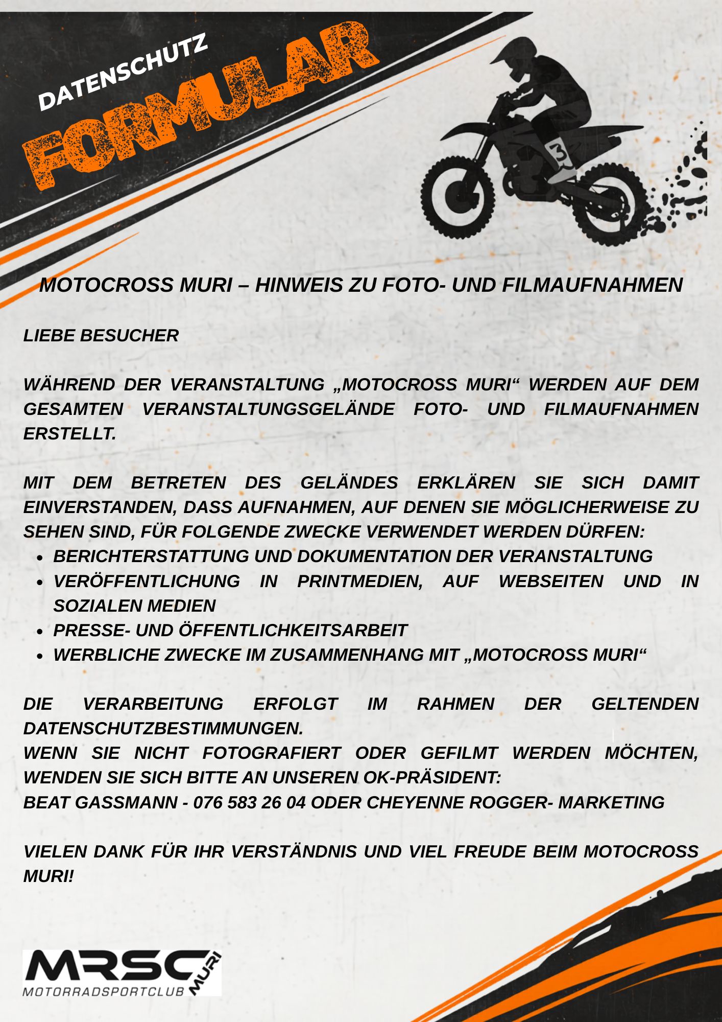 Datenschutz Besucher